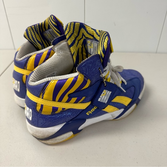 Reebok Shaq Attaq LSU Tigers Men's Pump Sneakers - Size 12 - Picture 7 of 12